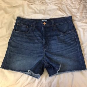 J Crew high rise denim shorts